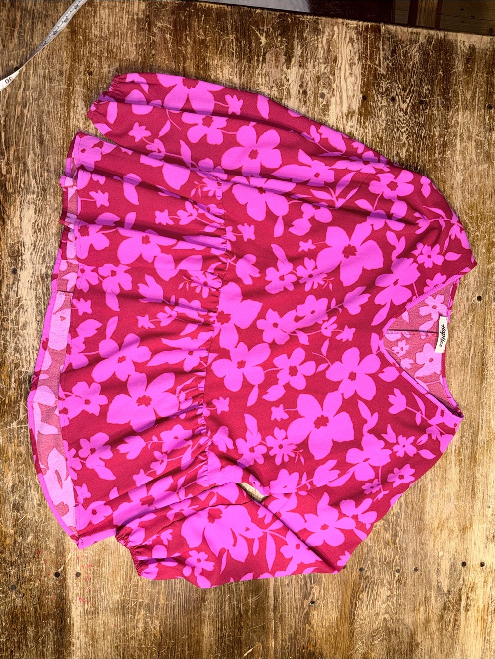 Women Floral Peplum Top - Pink Floral